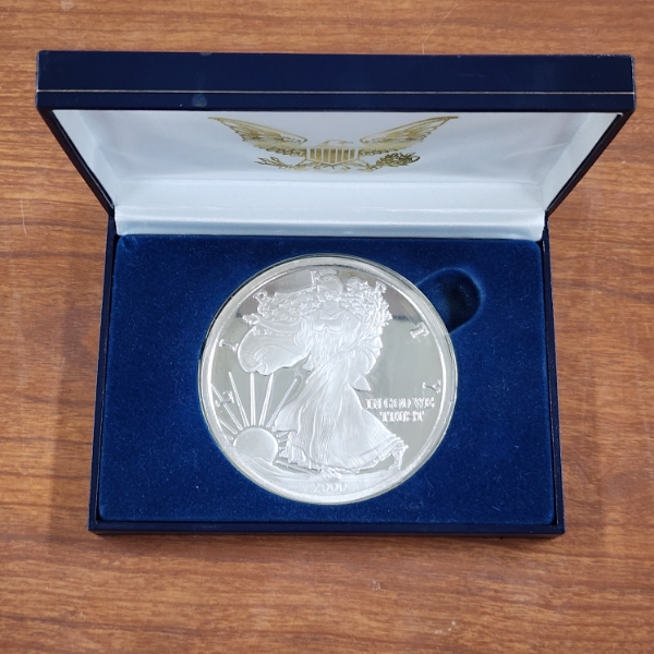 Half Troy Pound .999 Fine Silver 2000 United States Eagle Round ~ THAT'S 6 TROY OZ OF SILVER