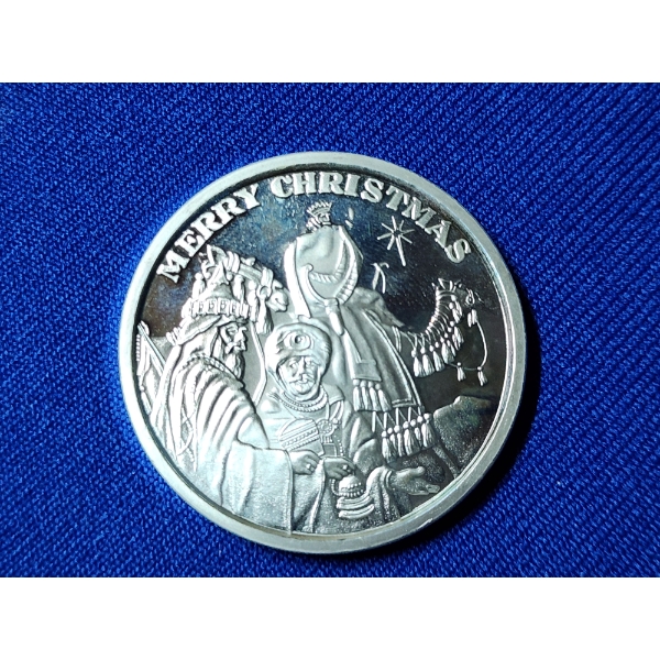 Merry Christmas 1998 Silver Round - 1 Troy oz .999 Fine Silver 