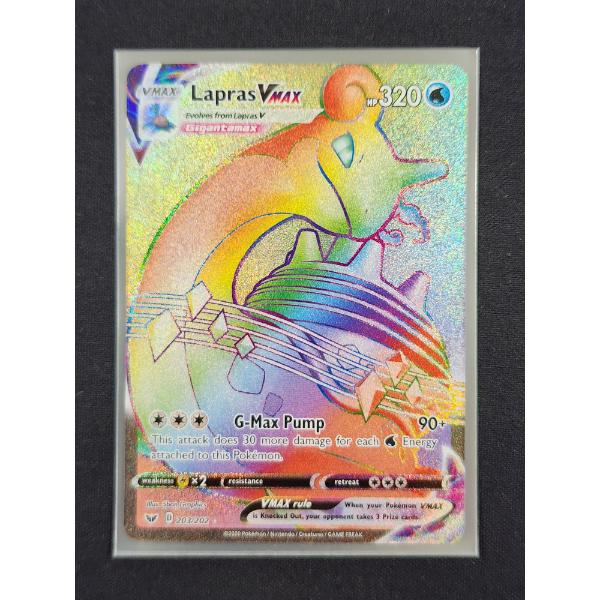 Lapras VMAX 203/202 Holo Secret Rare Pokemon Trading Card 