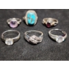 Image 2 : Gorgeous Sterling Silver Rings Ft. Turquoise Stone & More Weighing Total of 22.4 Grams