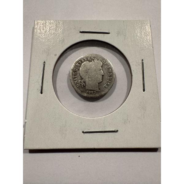 1913 United States Silver Barber Dime - Outstanding Silver Dime