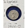 Image 2 : 1944- D Philippines 10 Centavos Silver Coin
