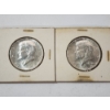 Image 1 : Two 1964 90% Silver Kennedy Half Dollars 