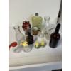 Image 1 : Miscellaneous Glassware - 14 bottles - Dressing containers - corn salt and pepper shakers - mug - le