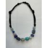 Image 2 : Custom 20" Handmade Precious Stone Necklace With Sterling Silver Clasp - Mint Condition