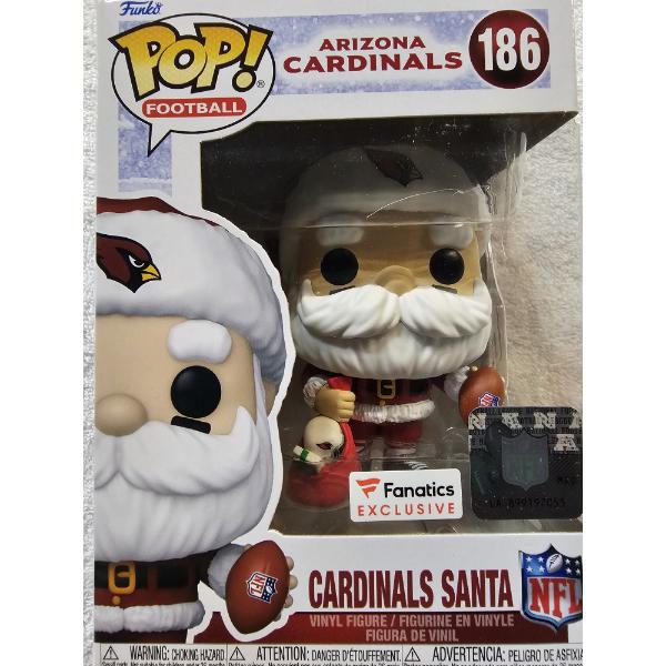 Funko Pop! Football #186 - AZ Cardinals Santa - NFL Licensed - Fanatics Exclusive Edition
