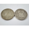 Image 3 : Two 90% Silver United States Franklin Half Dollars ~ Both 1962-D ~ $1.00 Face Value