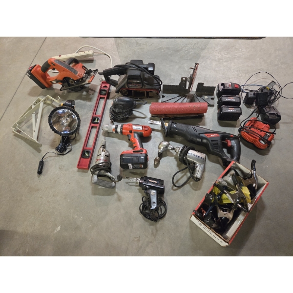 *Pick Up At Mantua Home-No Shipping Available* Tool Collection Including Palm Sander, Belt Sander, C