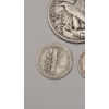 Image 6 : U.S 1937 Walking Liberty 90% Silver Half Dollar & 1939, 1941 90% Silver Mercury Dimes - FV: $0.70
