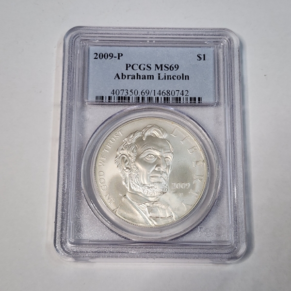 2009-P PCGS MS69 Abraham Lincoln 90% Silver Dollar