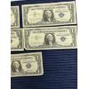 Image 4 : $1 Dollar Silver Certificate Blue Seal One Dollar Notes -All 1957- 5 Total