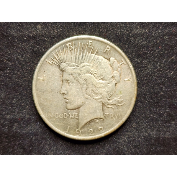 1922 Silver Peace Dollar - 90% Silver Dollar 