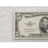 Image 2 : U.S. 1953 $5 Red Seal Bank Note in Protective Casing