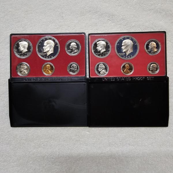 Official 1974 and 1977 United States Mint Proof Sets