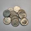 Image 1 : Lot of 10 Assorted Years United States 90% Silver Roosevelt Dimes - Face Value: $1.00
