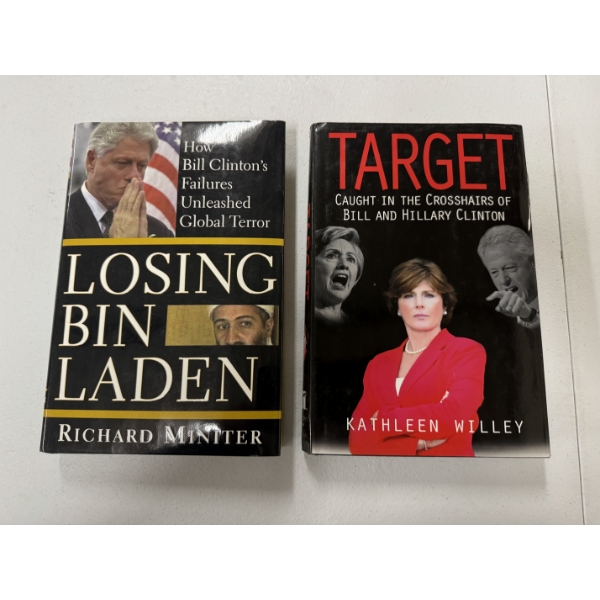 Losing Bin Laden & Target Hard Back Books - Excellent Condition - Bill & Hillary Clinton