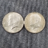 Image 1 : Two 1964 United States 90% Silver Kennedy Half Dollars ~ $1.00 Face Value