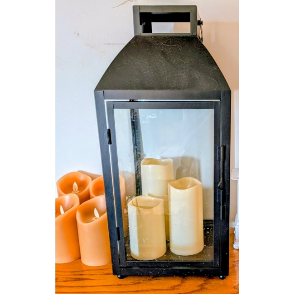 Large Lantern, And Flameless Candle Group
