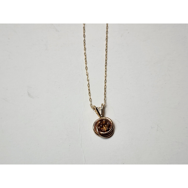 14K Yellow Gold 16" Necklace with Pendant Total Weight 1.0g 