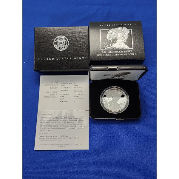 2024-S American Eagle 1 oz Silver Proof Coin w/ Box & COA