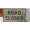 Image 1 : Road Sign - LARGE 48 x 30 Wood With Overlay "Road Closed" Sign - See Pics