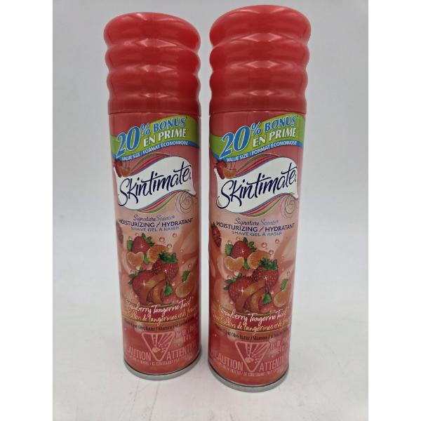 Two Brand New 20oz Strawberry Tangerine Skintimate Shave Gels