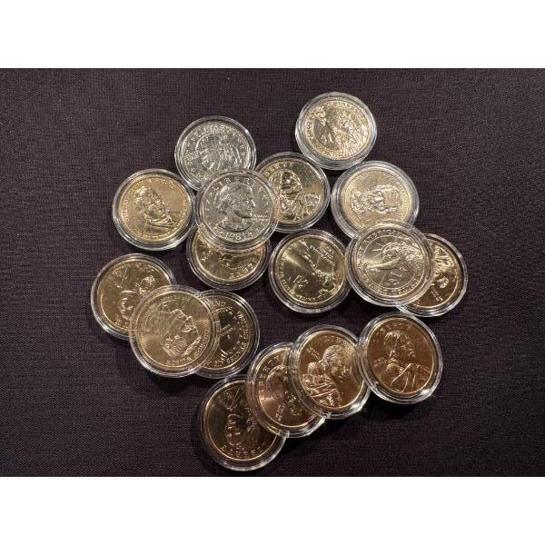 $17.00 United States One Dollar Coins - Susan B. Anthony & Other $1.00 Coins - Mint Condition