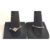 Image 1 : 14K White Gold Diamond Solitaire Engagment Ring W/ Matching 14kWedding Band - Sizes 8 - Weight: 3.4g