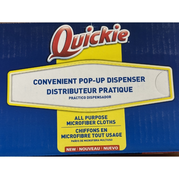 36 Pack Quickie All Purpose Microfiber Cloths - Brand New In The Convenient Pop-Up Dispenser 