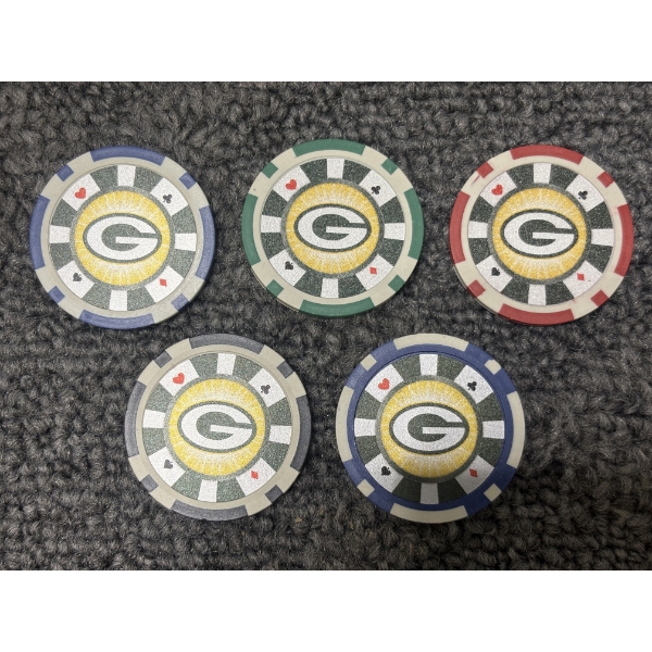 NFL Green Bay Packers Poker Chips - Full Set - Mint Condition