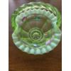 Image 3 : PICKUP IN CANTON - Stunning 6.5'' x 7'' Vintage Fenton Hand Painted Uranium Glass Basket 