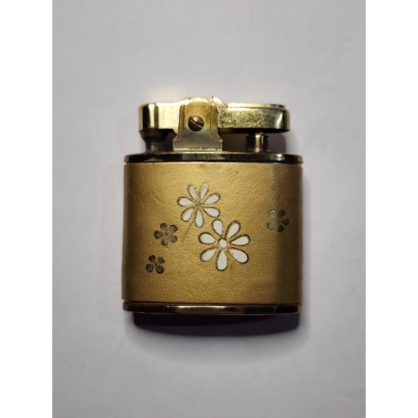Vintage Gold Tone Ladies Lighter Ft. Flower Motif