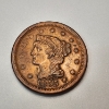 Image 1 : 1855 Braided Hair Large Cent One Cent United States Coin
