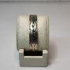 Image 1 : Southwestern-Style Sterling Silver Cuff Bracelet with Turquoise Inlay - Total Weight: 23.9g