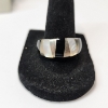 Image 3 : Matching Set of Sterling Silver and Opal & Onyx Style 9" Bracelet & Ring Size 9.5 - TW: 21.4g
