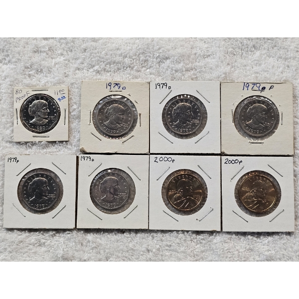 Assortment of Susan B. Anthony and Sacagawea Dollar Coins - AFV $8