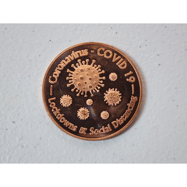 Coronavirus COVID-19 1 AVDP oz .999 Fine Copper Round