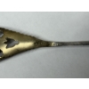 Image 2 : Vintage sterling silver olive spoon with Flowers, Scrolls and Beadwork - Lina - ~ 6.5 inches 