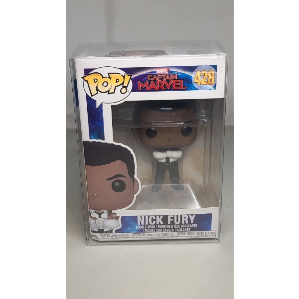 Marvel NICK FURY Captain Marvel Movie Vinyl FUNKO POP In Protector 