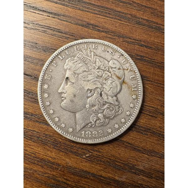 90% Silver 1882-S Morgan Silver Dollar - FV $1.00 - Mintage: 9,250,000