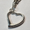 Image 5 : Sterling Silver Chain 18" Necklace with Stainless Steel Heart Pendant TW: 21.1g