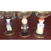 Image 3 : Set Of 6 Figural - Gold Embellished 6" Cordial Glasses As Shown - gently used unmarked