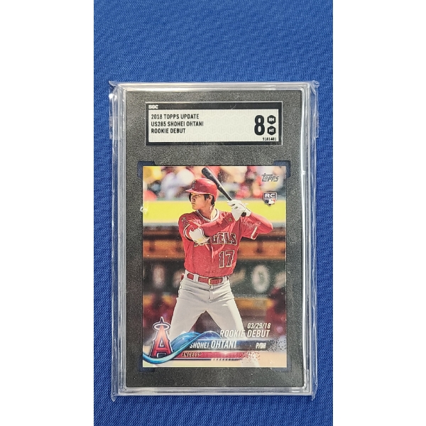 SGC 2018 Topps Update US285 Shohei Ohtani Rookie Debut 8 NM MT Baseball Card