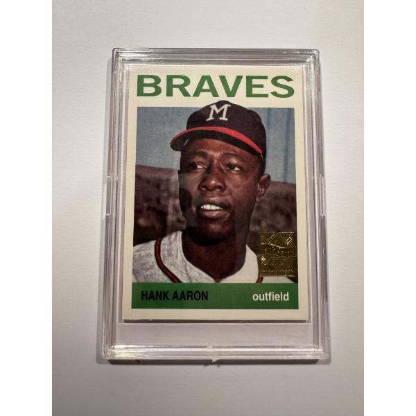 Topps Milwaukee Braves HANK AARON Archive Classic Baseball Card In Mint Condition