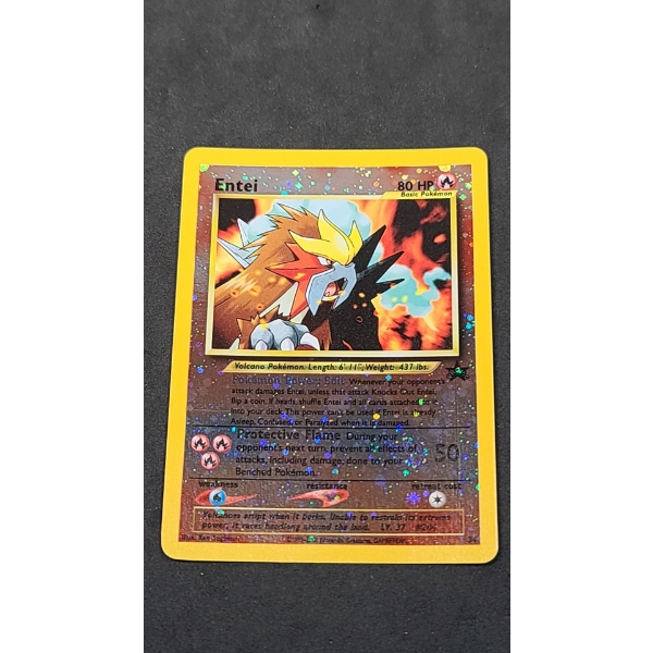 2001 Entei Reverse Holo Black Star Promo #34 Pokemon Trading Card