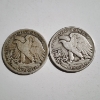 Image 4 : Two 90% Silver Walking Liberty Half Dollars ~ 1920  & 1944 Philadelphia Minted ~ $1.00 Face Value