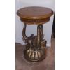 Image 5 : Very Unique Tall Elephant Carving Pedestal Table / Stand 32" Tall x 20" Daim... 