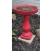 Image 1 : Louisville Home Pickup - Yard Decor 26" Painted 2 Pc Concrete Bird Bath  In Good Condition - See Pic