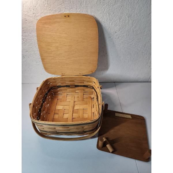 Vintage Longaberger Picnic Basket & Cake Stand