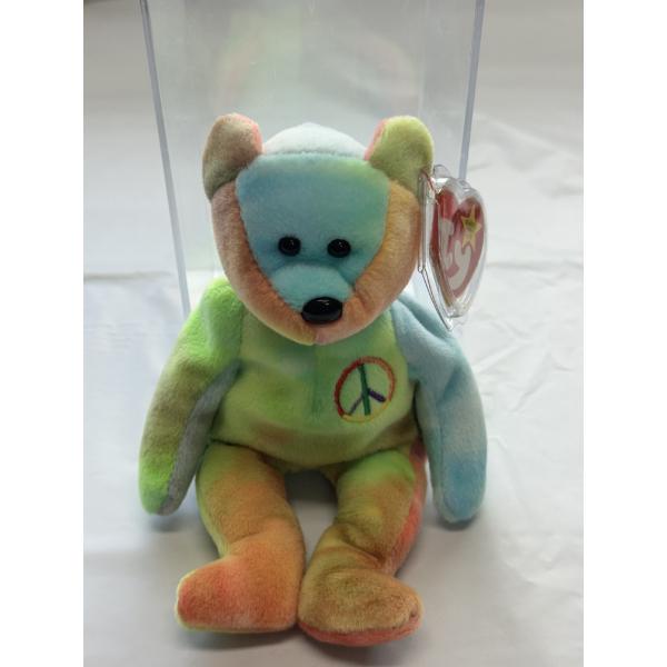TY Peace Beanie Plush Bear - Vintage TY - Mint Condition